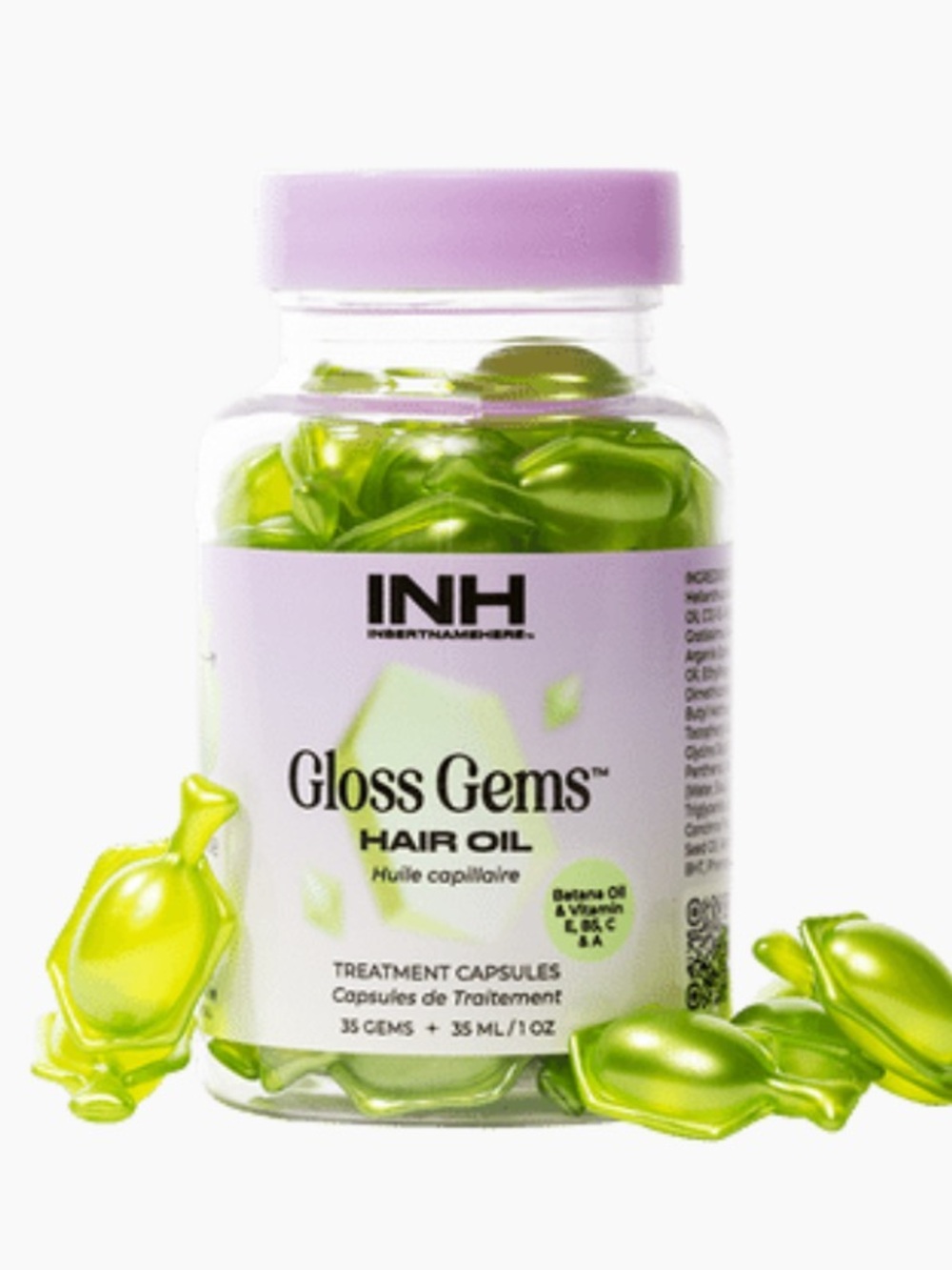 INH Gloss Gems Hair Oil Treatment Capsules 35 Gems/1oz BRAND NEW/SEALED